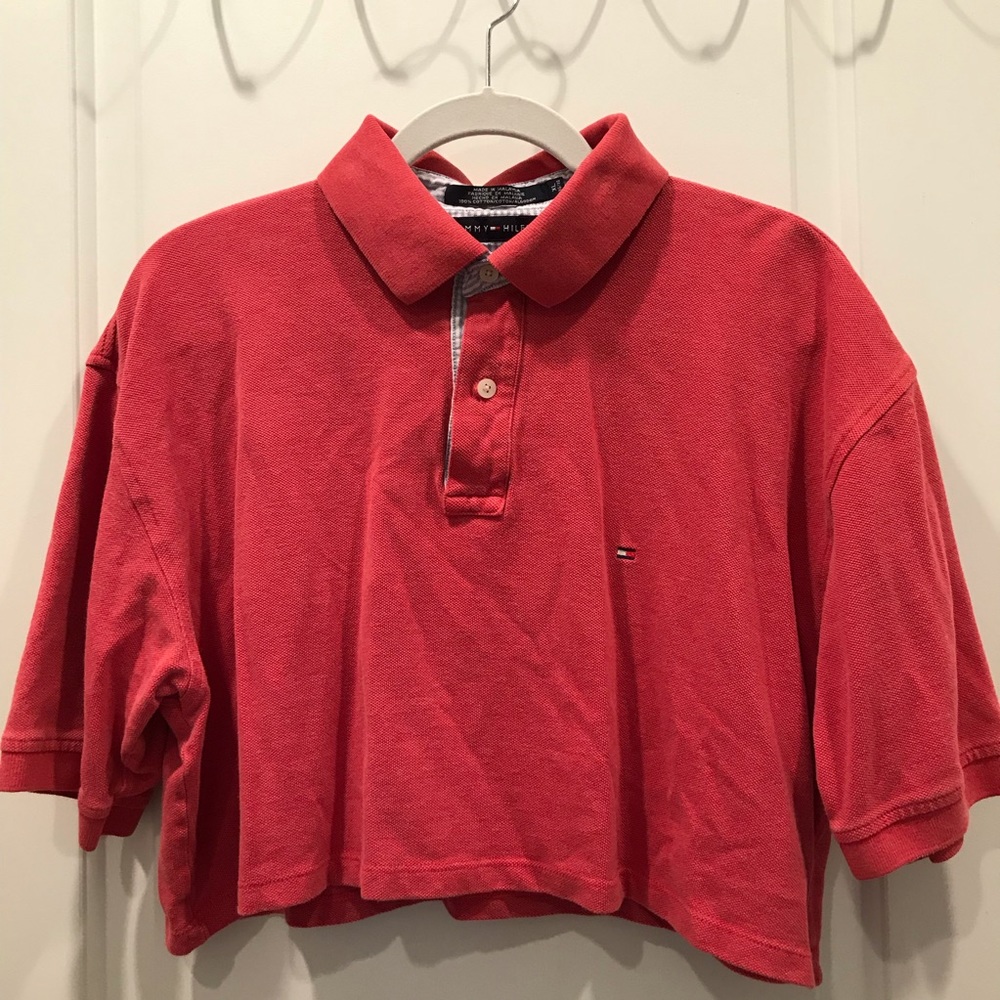 Brandy Melville Cropped Tommy Hilfiger Polo Shirt